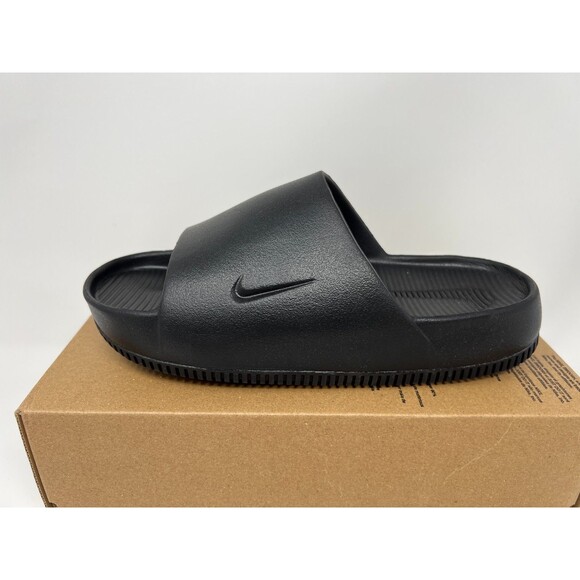 Nike Calm Slide Sandals Triple Black Women's Size 7 DX4816 001 - Picture 2 of 7